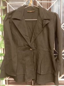 Women Blazer In Cotton Fabric