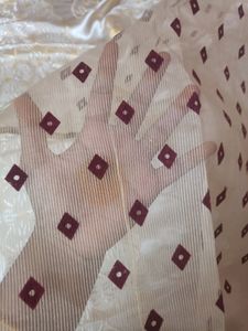 Unworn Tissue Saree With Velvet Print..