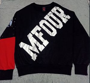 Trendy Black Graphic Sweatshirt