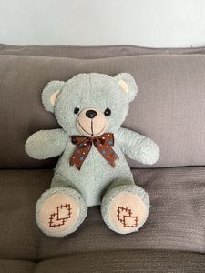 Blue Teddy Bear with Star Ribbon