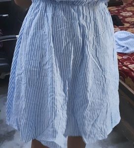 An Unused Mast And Harbour Peplum Striped Dress