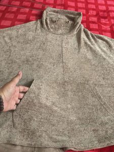 Zara Knit Cowl Neck Pocket Top