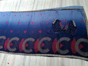 🇳🇿💫💗 Imported Elegant Blue Saree With Blouse