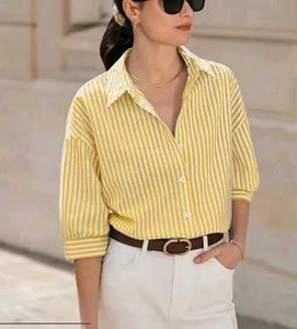 Striped Yellow & White Blouse