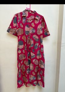 Vintage Print Shirt Dress