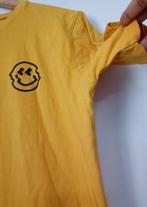 Yellow Glitch Smiley Face T-Shirt