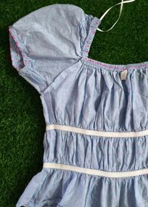 Cute light Blue Crop Top