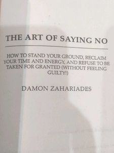 The Art of Saying No