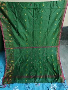 Green &amp; Pink Saree