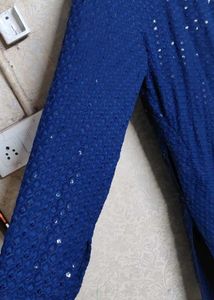 Elegant Blue Embellished Kurta