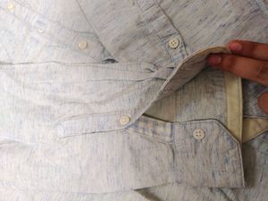 Men Party Wear Shirt - Solid Light Blue