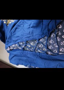 Embroidery Design Kurti With Mirror Work Finishing