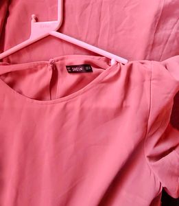 Pink Ruffled Tiered Midi Dress