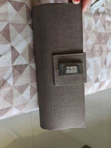 Grey Clutch With Chain