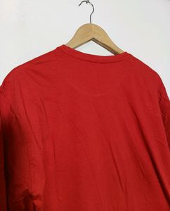 Oversized Red Printed T-Shirt (Men)