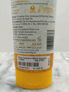 Plum Turmeric &amp; White Clay Face Wash