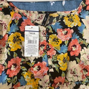 Floral A-line Button-Down Summer Dress