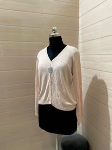 RALPH LAUREN IMPORTED Peach  Knit Cardigan