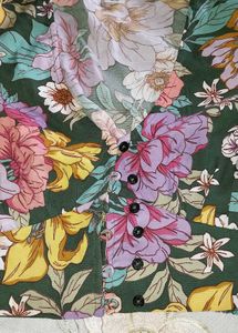 BOG Collection,Floral Skirt And Blouse Set,Size M.