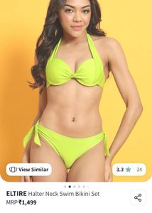 Neon Halter Bikini Set.,