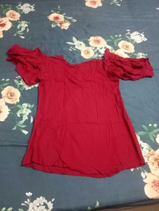 New Red Reyon Tshirt Tunic