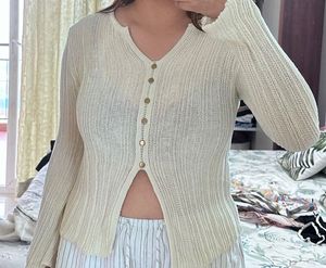 Elegant Knit Button-Down Top