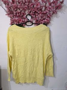 Yellow Woolen Thin Sweater