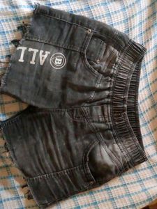 Distressed Denim Shorts