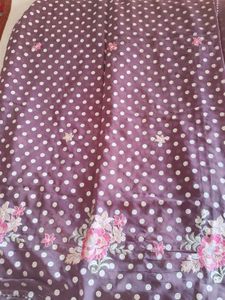Brown Polka Dot Saree