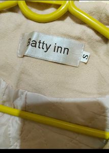 Women Beige Oversized Coat