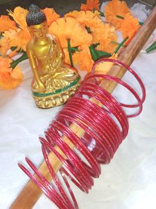 Glittering RED COLOUR ♥️ GLASS BA