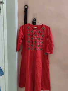 Bright Orange Kurta
