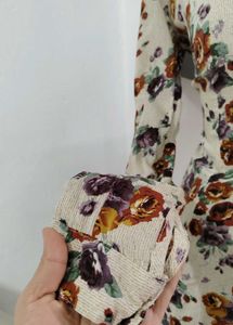 Floral Print Button-Down Top