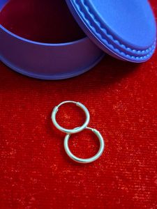 925 Silver Hoop Earrings 12mm Diameter 2mm Thick