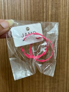 Fluorescent Pink Designed Hoop Earrings