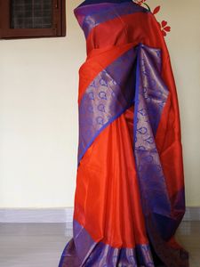Beautiful Silk Saree with Blue Colour Zari work