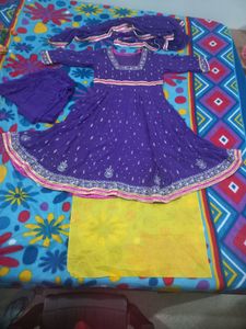 Purple Embellished Salwar Kameez