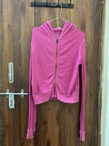 Pink Zip-Up Hoodie