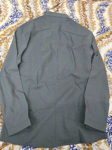 Olive Green Mandarin Collar Full Sleeve Shirt