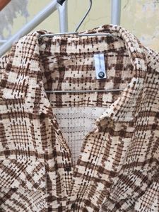 Brown Plaid Flannel Shirt