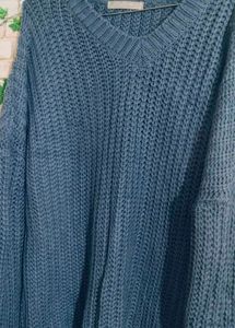 Blue Knit Sweater
