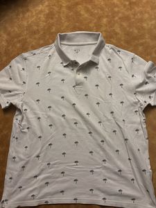 Westside Beach Print Polo T Shirt