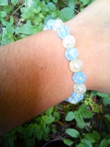 Blue &amp; Yellow Beaded Bracelet