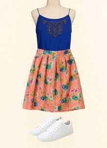 💥Sale💥 🆕️ Floral Print Silk Knee Length Skirt