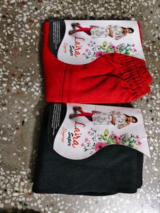 Laira Super Leggings - Red & Black