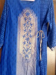 Blue Floral Print Kurti