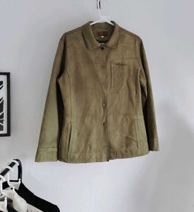 Vintage Olive Green Suede Jacket