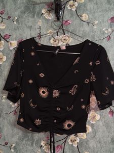 H&M Crop Black Top