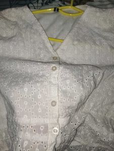 White Eyelet Blouse