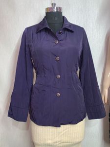 Purple Button-Down Jacket